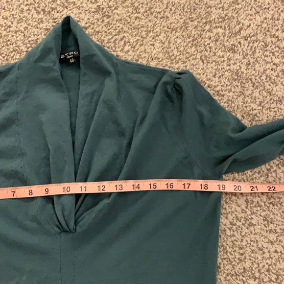 ETRO Milano Teal Green High Neck Long Sleeve Sweater - Picture 8 of 14